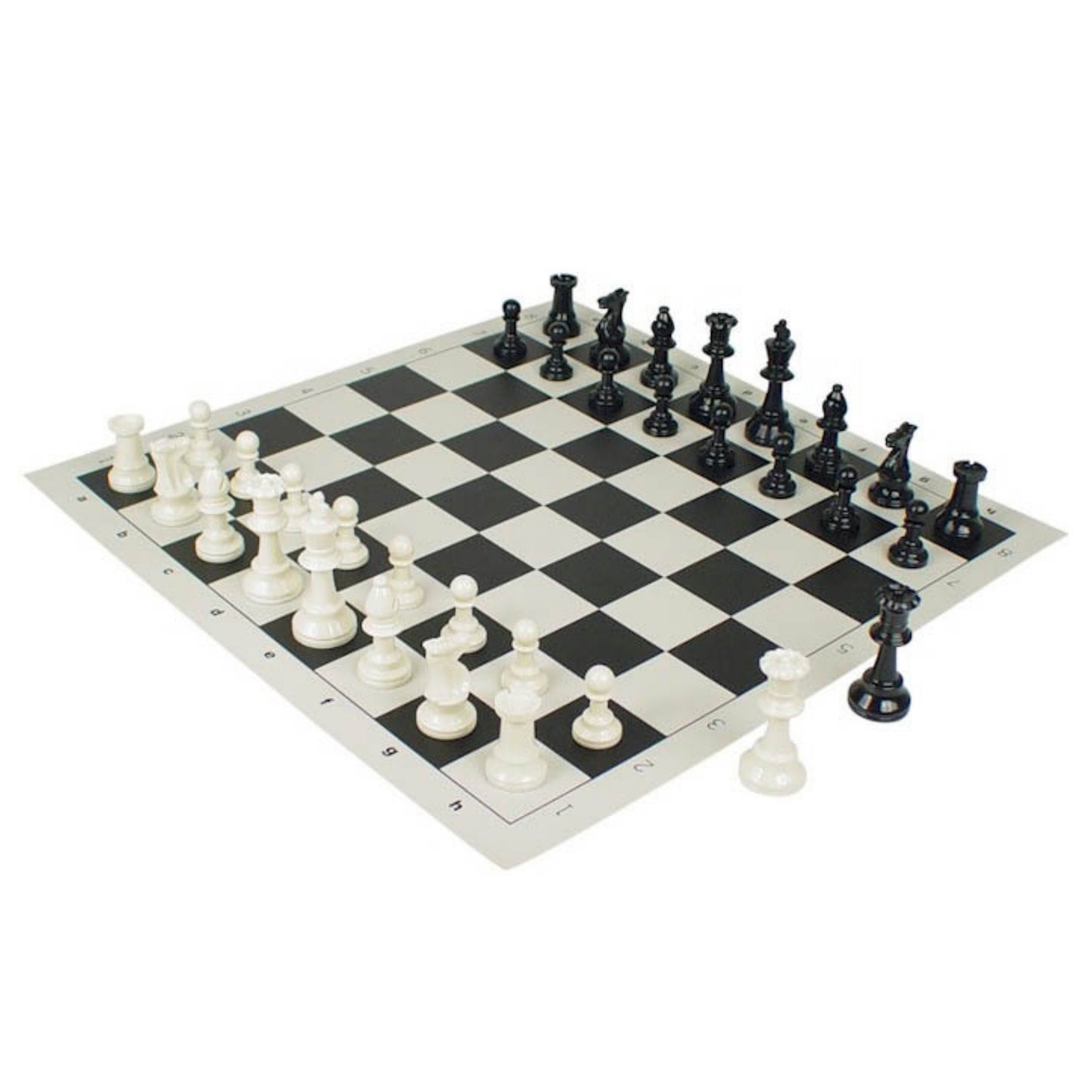 Tournament Chess Set with Roll up Board - 97mm Weighted