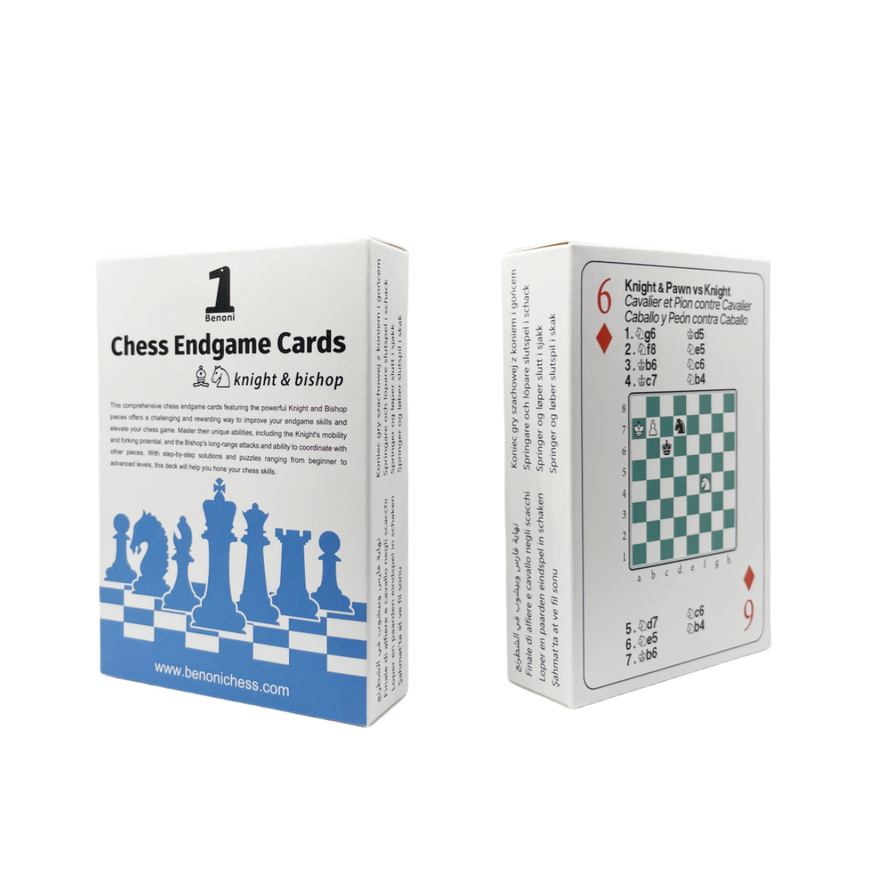 Benoni Chess Endgame Cards - Knight&Bishop