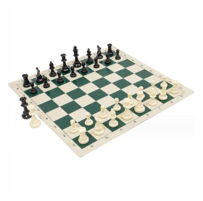 Tournament Chess Set with Roll up Board - 97mm Weighted