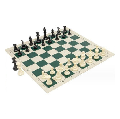 Tournament Chess Set with Roll up Board - 97mm Weighted
