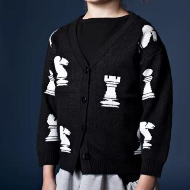 Chess Knitted Cardigan