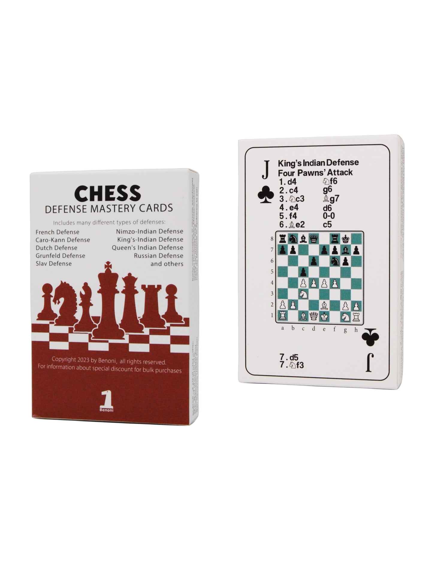 Benoni Chess Opening Cards -  Defense Mastery