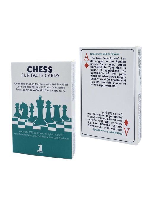 Benoni Chess Fun Facts Cards - English & Spanish